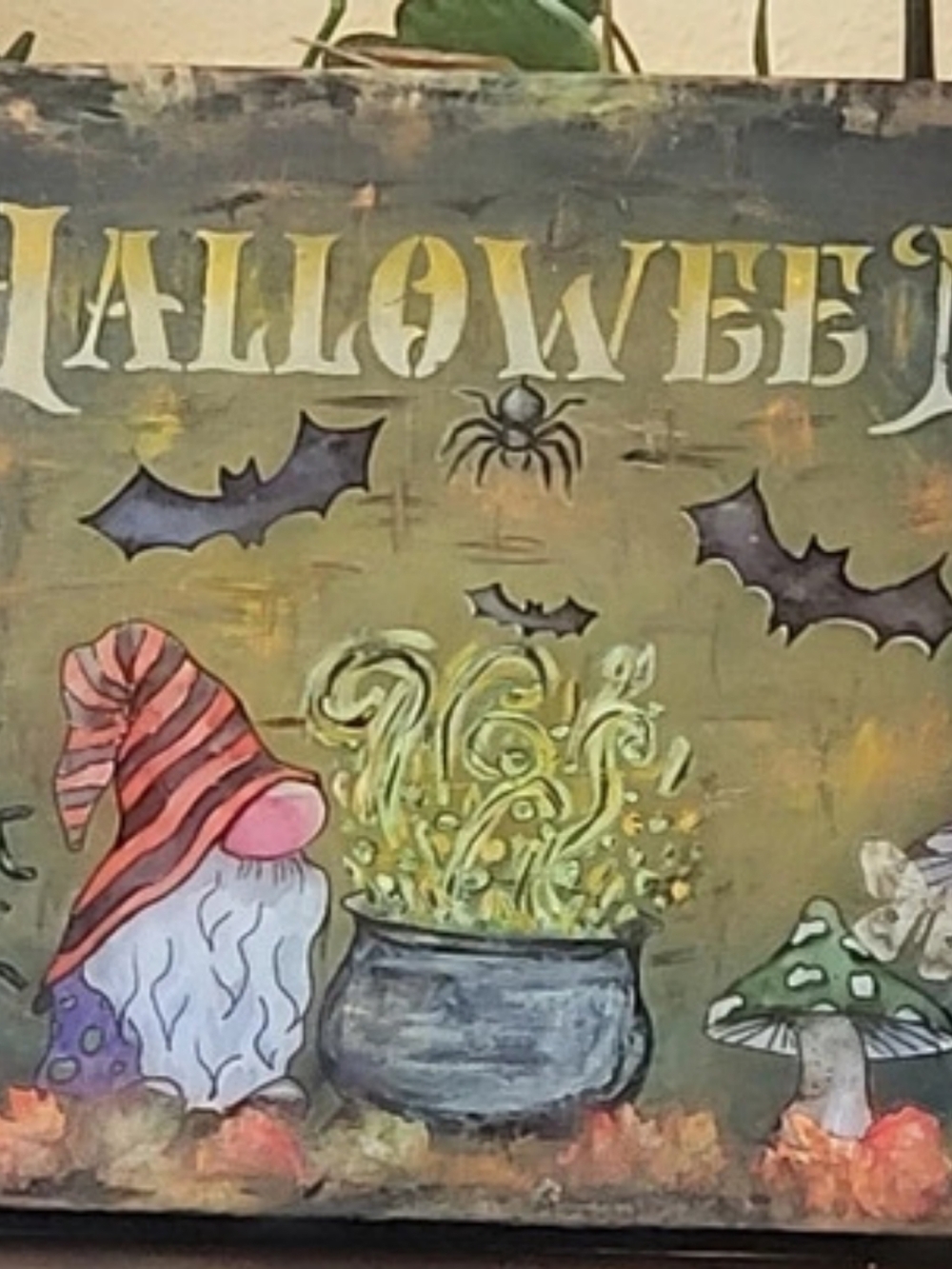 Halloween Holiday Decor Wall Art in Black & Orange